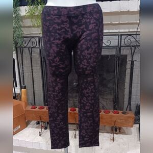 Paniz Leggings Tie Dye Purple Black Fitting Palate Wear Athletic Yoga Work Out